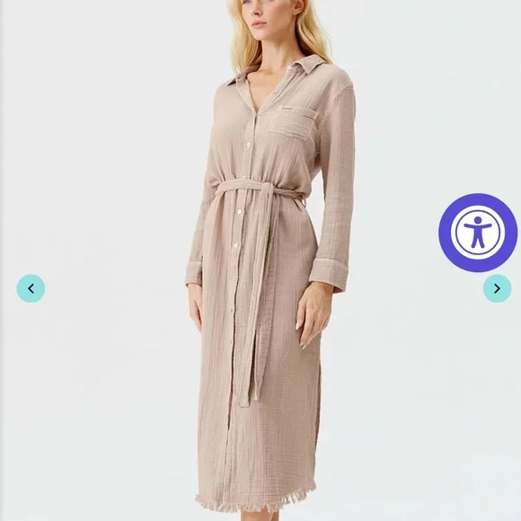 NEW NWOT Melissa Odabash Margot Beige Maxi Dress M